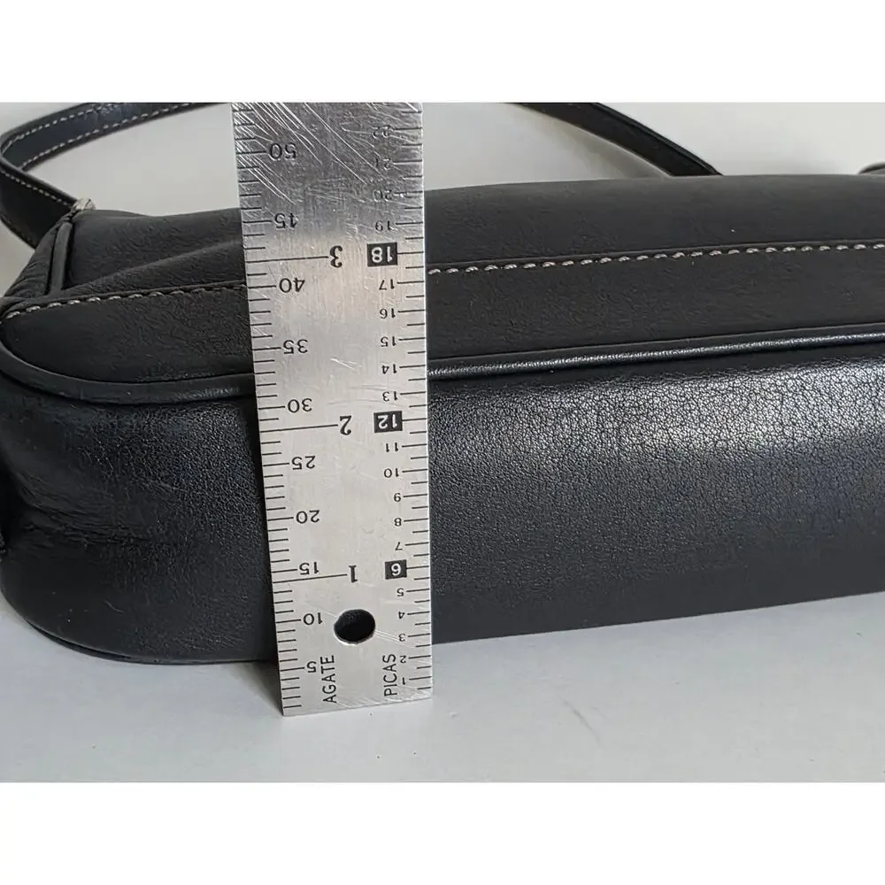 Coach Black Leather Mini Shoulder Bag Purse Style 7765